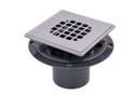 130 Series PVC Square Low Profile Stainless Steel Drain  Snap In Strainer With Ring