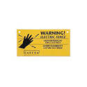 Black Legend Polypropylene Electric Fence Warning Sign   