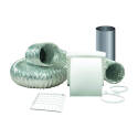 White Promax Dryer Vent Kit, 4-Inch X 8-Inch Duct