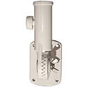 Flag Pole Bracket, Aluminum, White, Powder-Coated