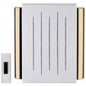 4-Inch White/Brass Cordless Door Chime With Entry Alert Kit