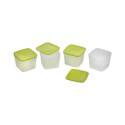 Clear Square Plastic Storage Container, 1.5-Pint Capacity