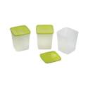 Clear Square Plastic Storage Container, 1-Quart Capacity
