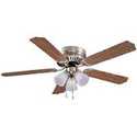 52-Inch 5-Blade 3-Light Ceiling Fan With Antique Brass Finish And Reversible Blades