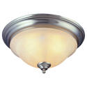Three Light Flush Mount Ceiling Fixture, 120 V, 60 W, 3-Lamp, A19 or CFL Lamp