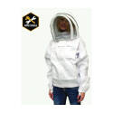 Large White Poly Cotton Beekeeper Jacket With Protective Hood