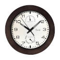 Dark Brown Frame Round Analog Wall Clock