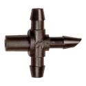 Non-Threaded Drip Irrigation Tee, 1/4 In Barb, 0 To 50 PSI, Plastic