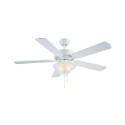 52-Inch White Indoor LED 5-Blade Ceiling Fan