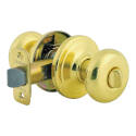 Signature Series Juno Privacy Door Knob, Polished Brass