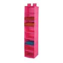 12 x 54-Inch 6-Shelf Red Fabric Closet Organizer