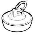 1-1/2-Inch White Rubber Drain Stopper
