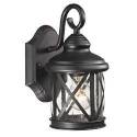 Porch Light Fixture, CFL Lamp, A19 Bulb, Black