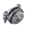 Conduit Connector, 3/8 in Clamp, Zinc