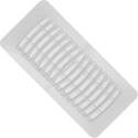 Floor Register, 10 In W X 4 In H Duct Opening, Polystyrene, White
