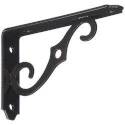 Antique Bronze Steel Shelf Bracket, 80-Pound Weight Capactiy