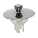 Universal Drain Stopper, Polished Chrome, For Most Common Tub Drain Sizes