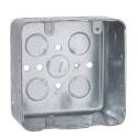 Gray Steel Square Switch Box     