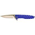 3.2-Inch Blade Blue Handle Folding Knife