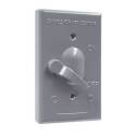 1-Gang Gray Powder-Coated Vertical Mounting Switch Cover