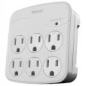15-Amp 6-Outlet White Surge Protector  