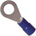 Ring Terminal, 600 V, 16 to 14 AWG Wire, #8 to 10 Stud, Vinyl Insulation, Blue, 1 in L Dimensions