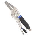 Long Nose Locking Plier, Straight Jaw, Nickel-Plated Jaw
