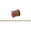 #19 Brass Oval Link Chain, Per Foot