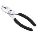 Slip Joint Plier, Carbon Steel Jaw, 6 In Oal, Black Handle
