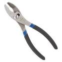 Slip Joint Plier, Carbon Steel Jaw, 8 In Oal, Black Handle
