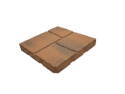 16-Inch 4-Cobble Charcoal Tan Slab Patio Stone