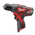 Drill/Driver, 12 V Battery, M12 Redlithium Battery, 3/8 In Chuck, Black/Red