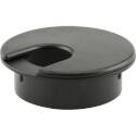 2-Inch Black Plastic Desk Grommet