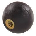 1.47-Inch Diameter Black Brass/Plastic Ball Knob Box of 2