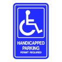 12-Inch X 18-Inch Blue Handicapped Sign