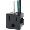 15 A Black Three-Prong Range Outlet