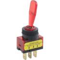 Red Plastic/Steel 2-Position Illuminated Toggle Switch