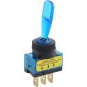 Blue Plastic/Steel 2-Position Illuminated Toggle Switch