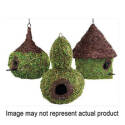SuperMoss 56053 Woven Birdhouse, 9-1/2 in W, 10-1/2 in H, Bungalow, Mountain Moss/Wicker, Green, Hanging Mounting