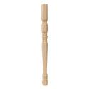 28-Inch Beige Pine Wood Traditional Table Leg 