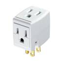 15-Amp 3 -Outlet White Triple Cube Adapter  