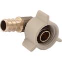 1/2-Inch 90-Degree Brass Crimp Swivel Elbow