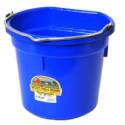 20-Quart Blue Plastic Flat Back Bucket