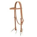 5/8-Inch Brown Leather Browband Headstall