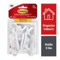 3-Pound Capacity White Plastic Medium Utility Hook 20-Pack
