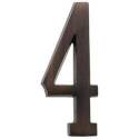 Adhesive Plaque Number, Character 4, 4 In H Character