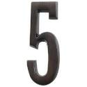 Adhesive Plaque Number, Character 5, 4 In H Character