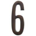 Adhesive Plaque Number, Character 6, 4 In H Character