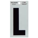 3-Inch Black Mylar Silver Background Self-Adhesive Letter Character: L  