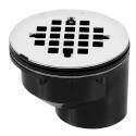 2-Inch ABS Offset Shower Drain With Receptor Base